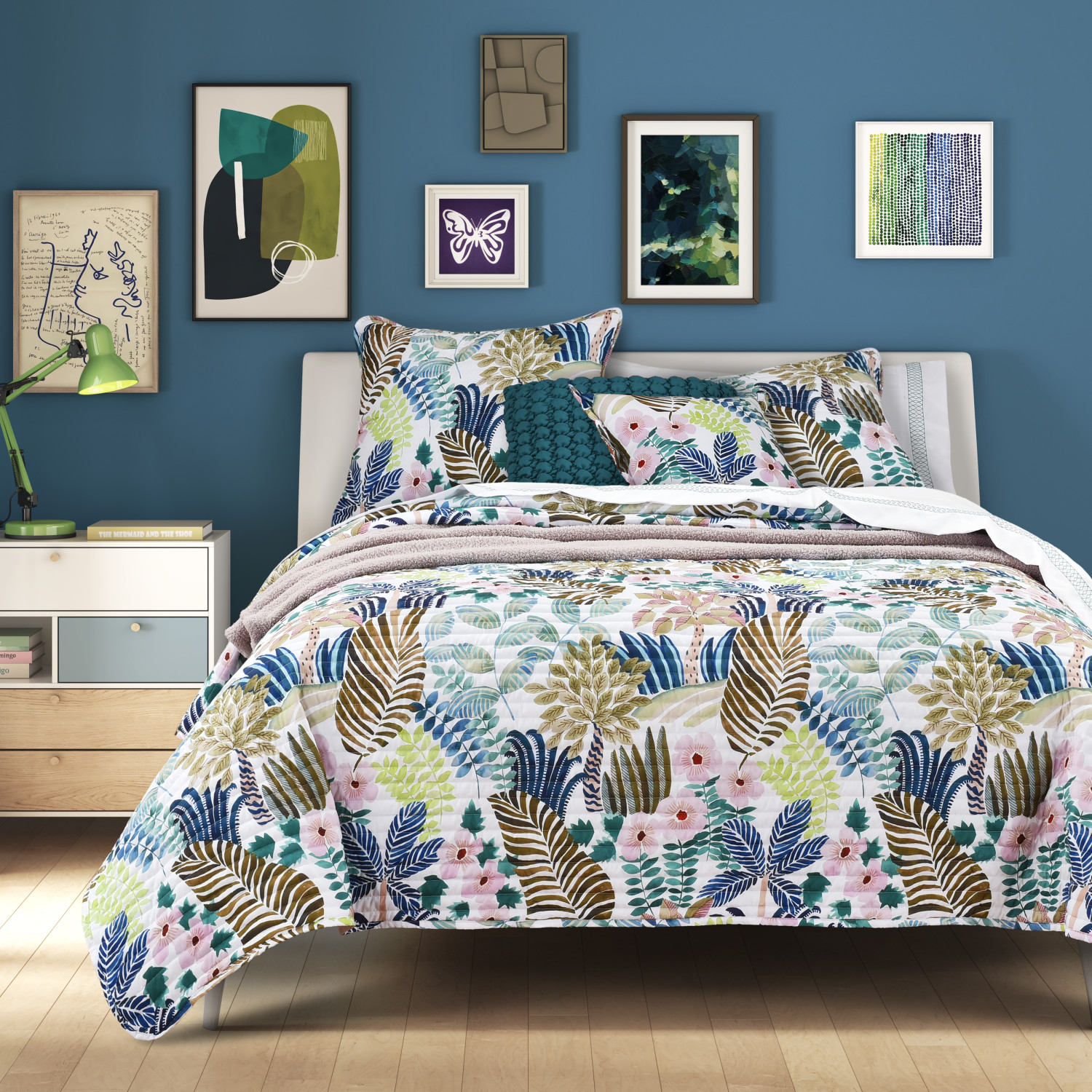 Teal Full/Queen 3Pc. Quilt Set