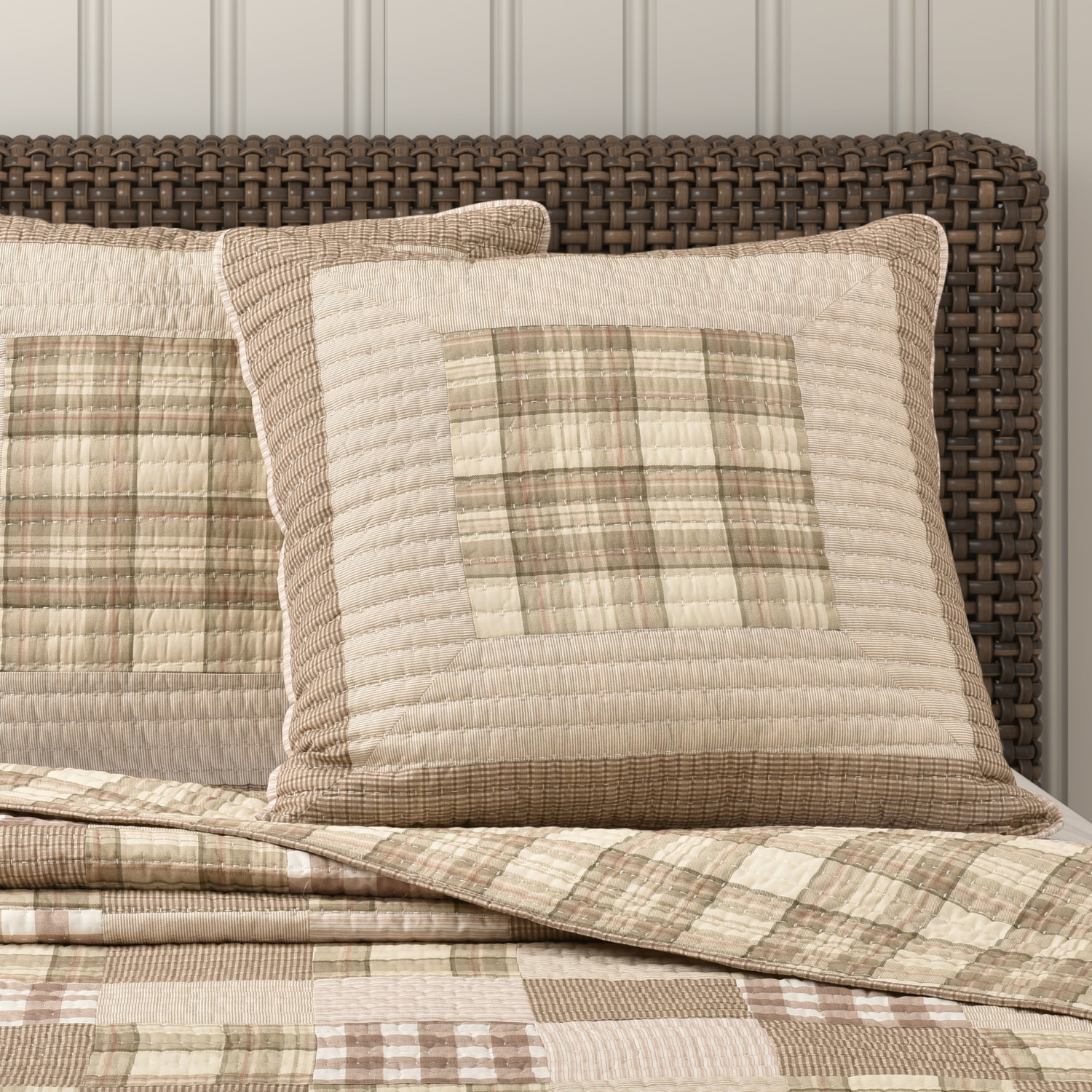 Blush Euro Quilted Sham