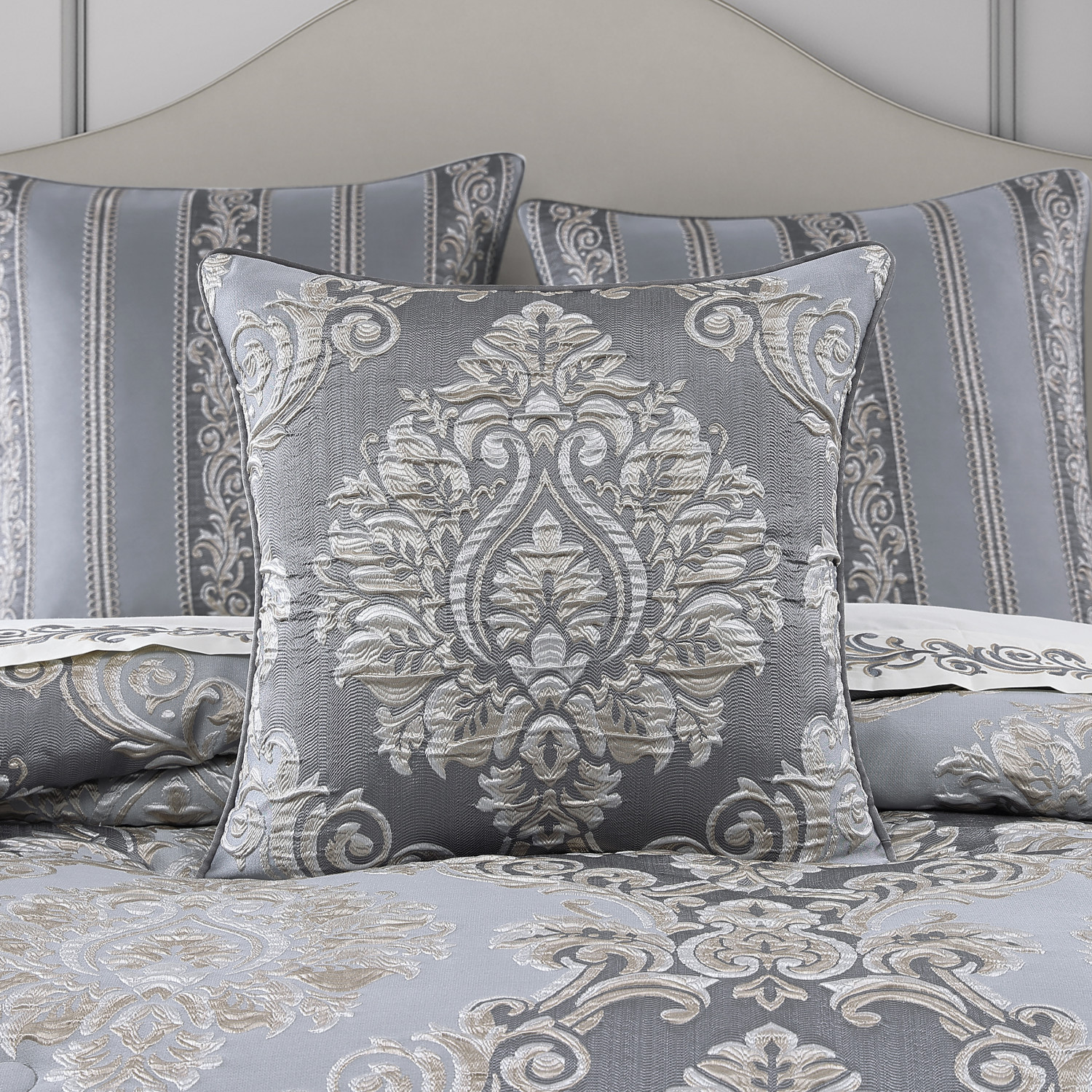 Powder Blue 20inch Square Decorative Throw Pillow