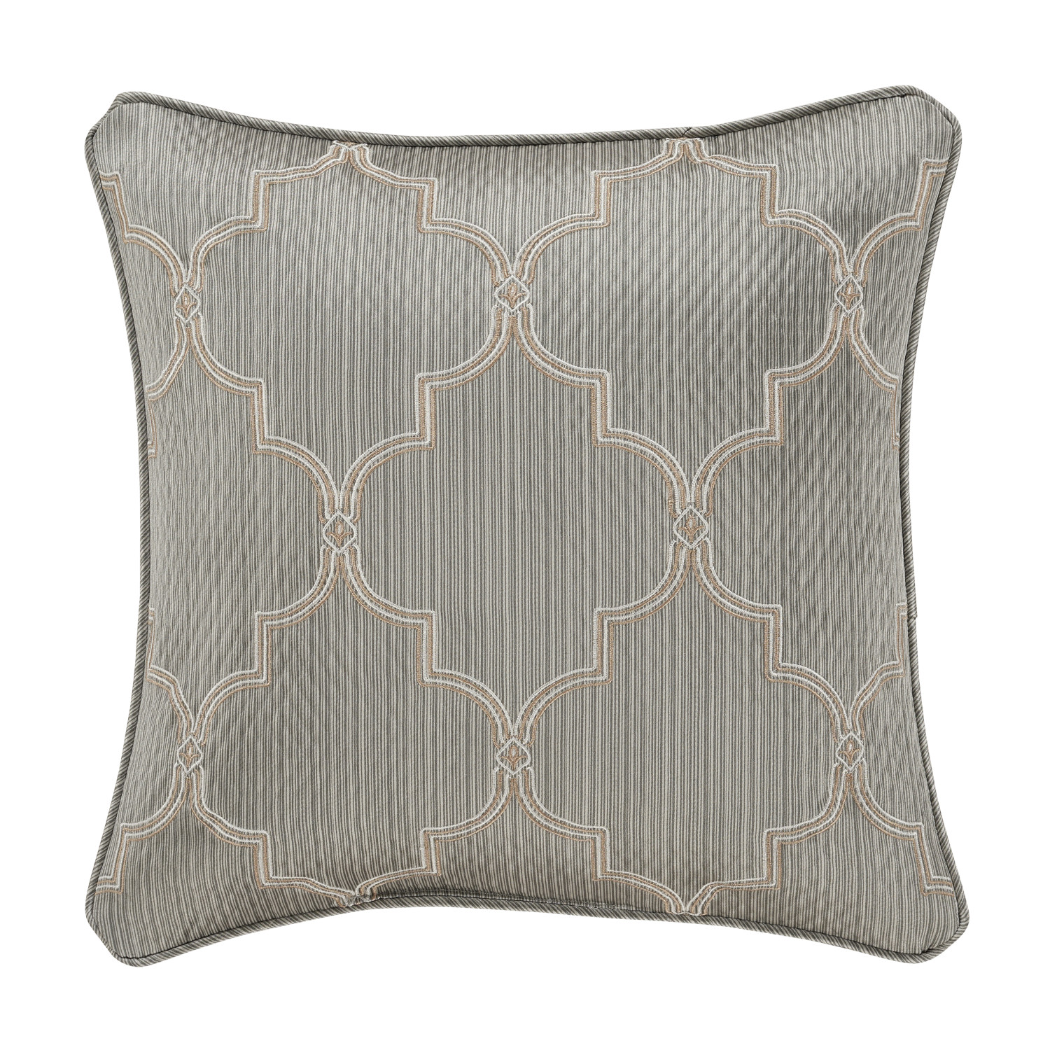 Sage 18inch Square Embellished Decorative Throw Pillow