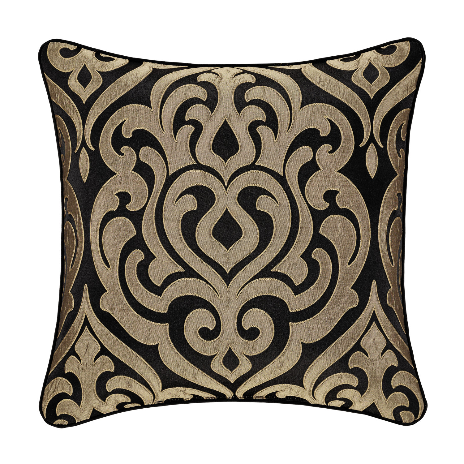 Black 20inch Square Decorative Throw Pillow