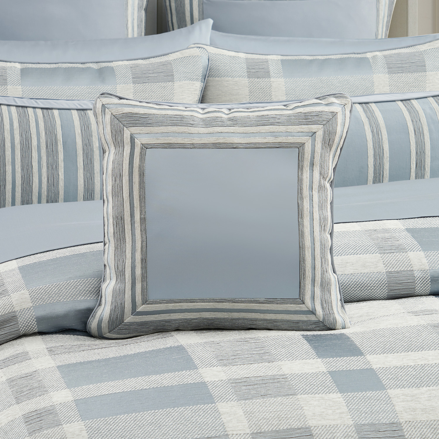 Blue 18inch Square Decorative Throw Pillow