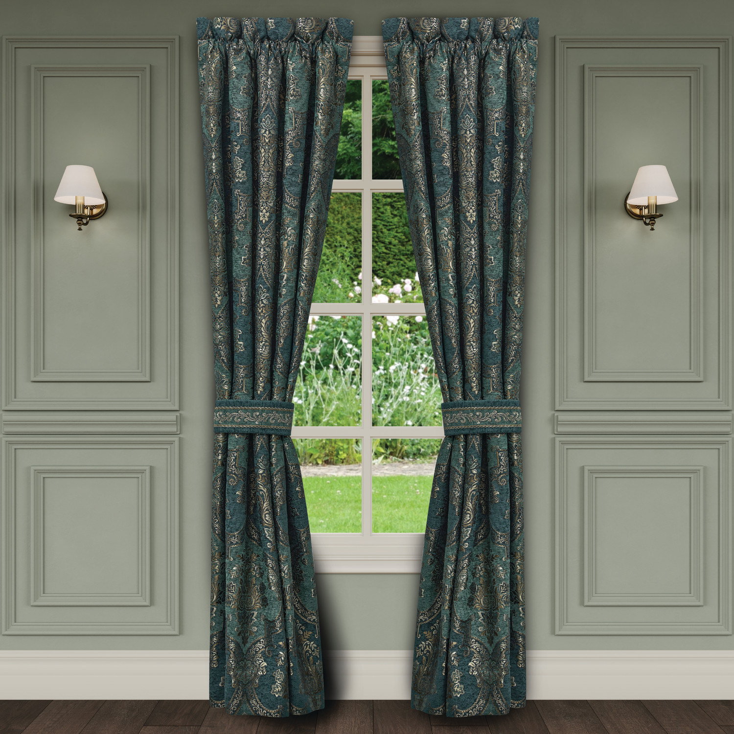 Teal 84inch Window Panel Pair