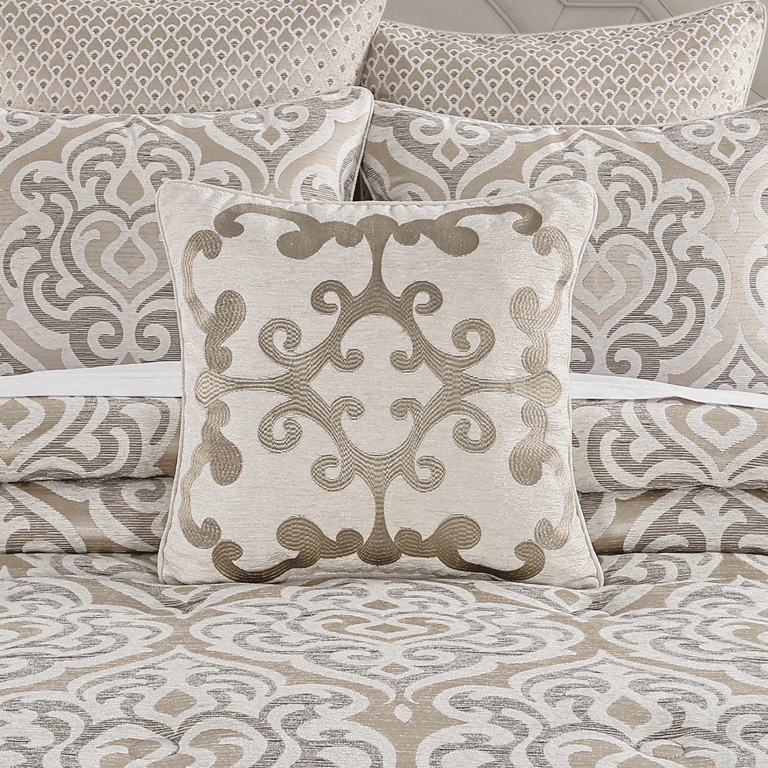 Almond 18inch Square Decorative Throw Pillow