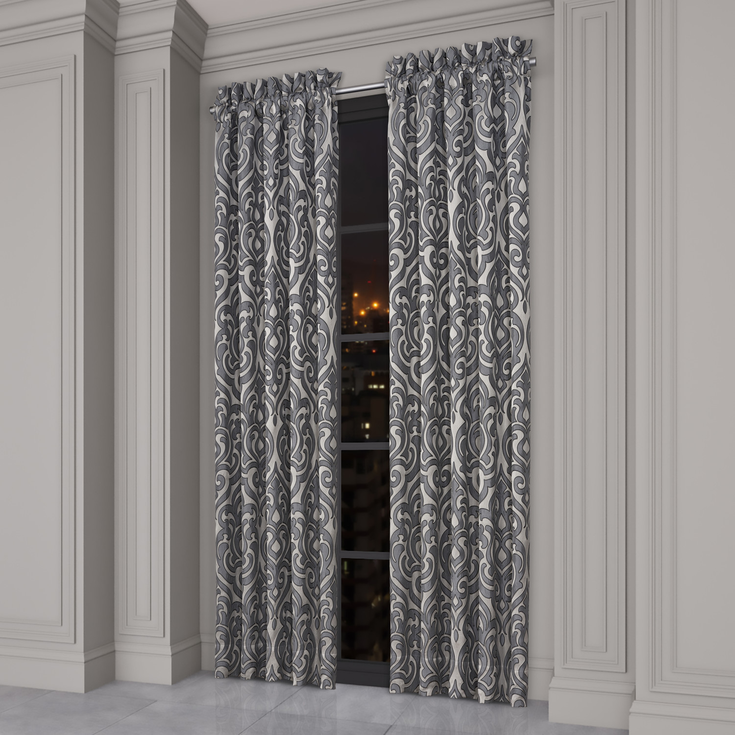 Pewter 84inch Window Panel Pair