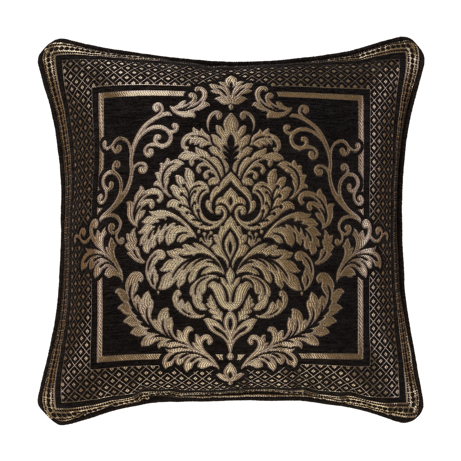 Black 20inch Square Decorative Throw Pillow