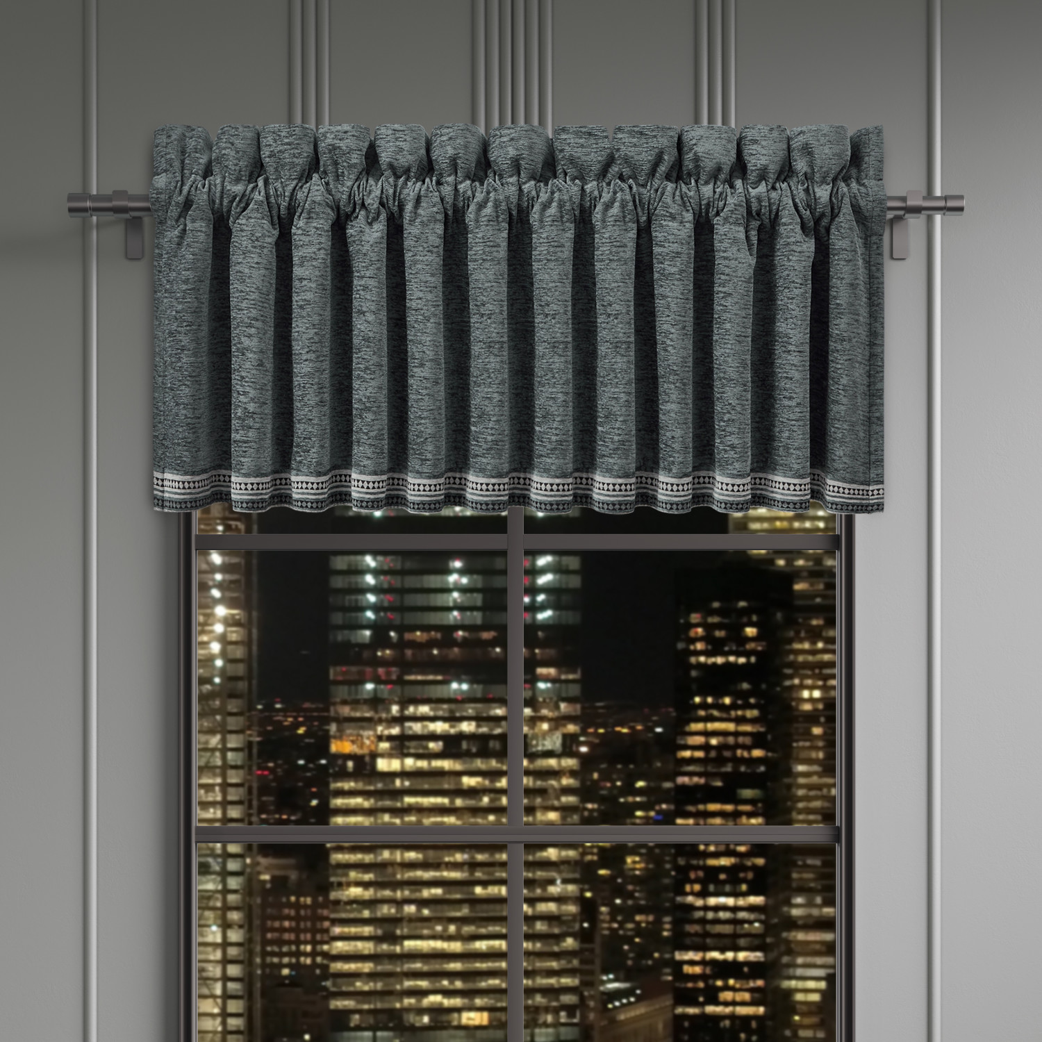 Slate Window Straight Valance