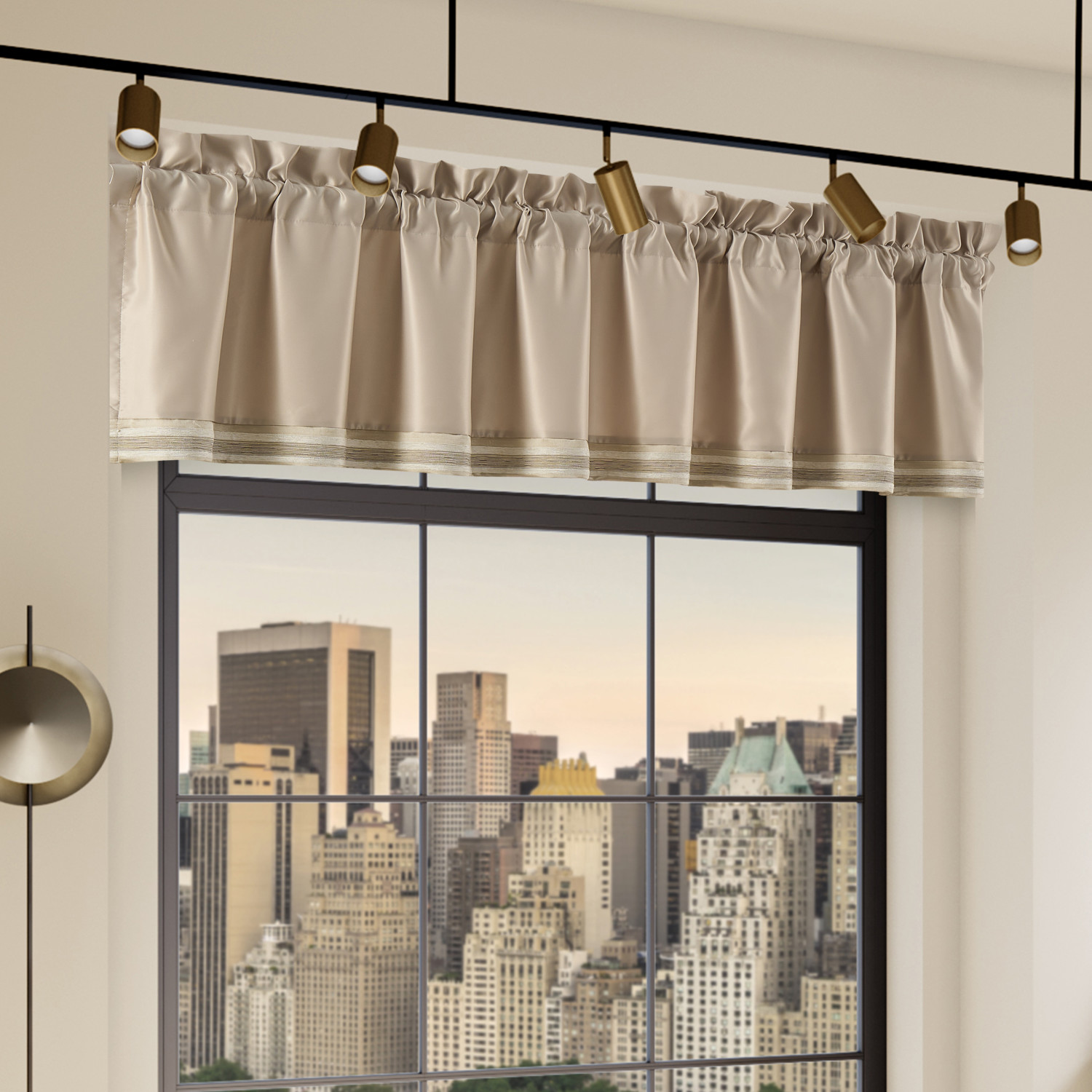 Almond Window Straight Valance