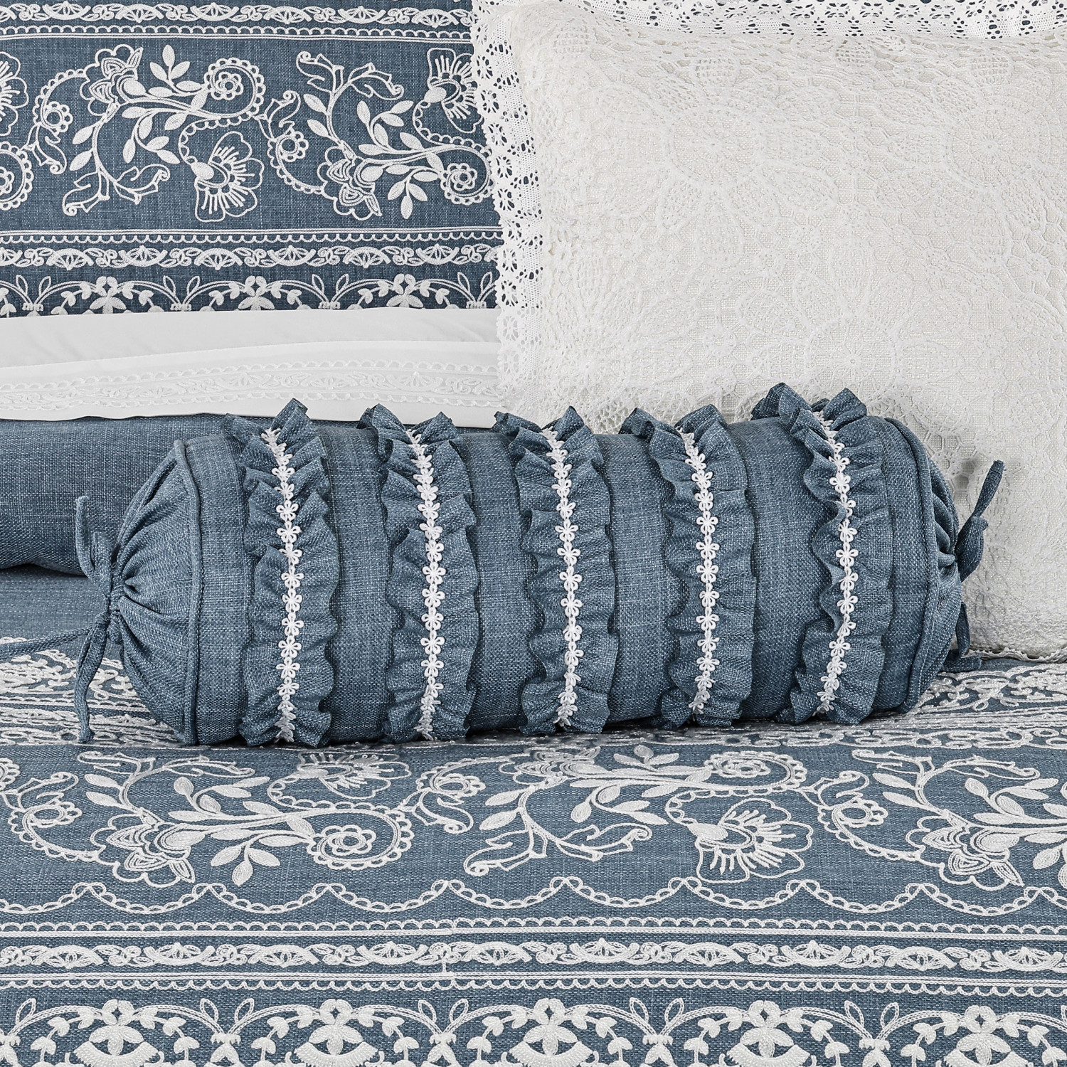 Denim Neckroll Pillow