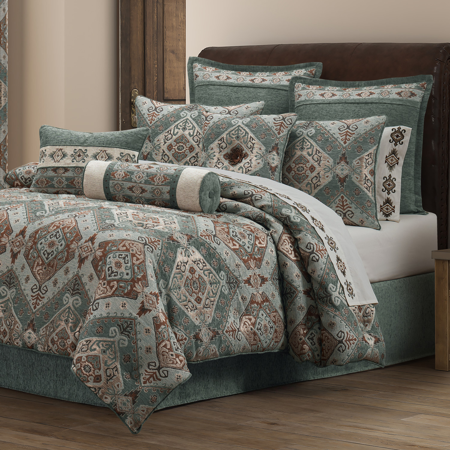 Turquoise Euro Sham