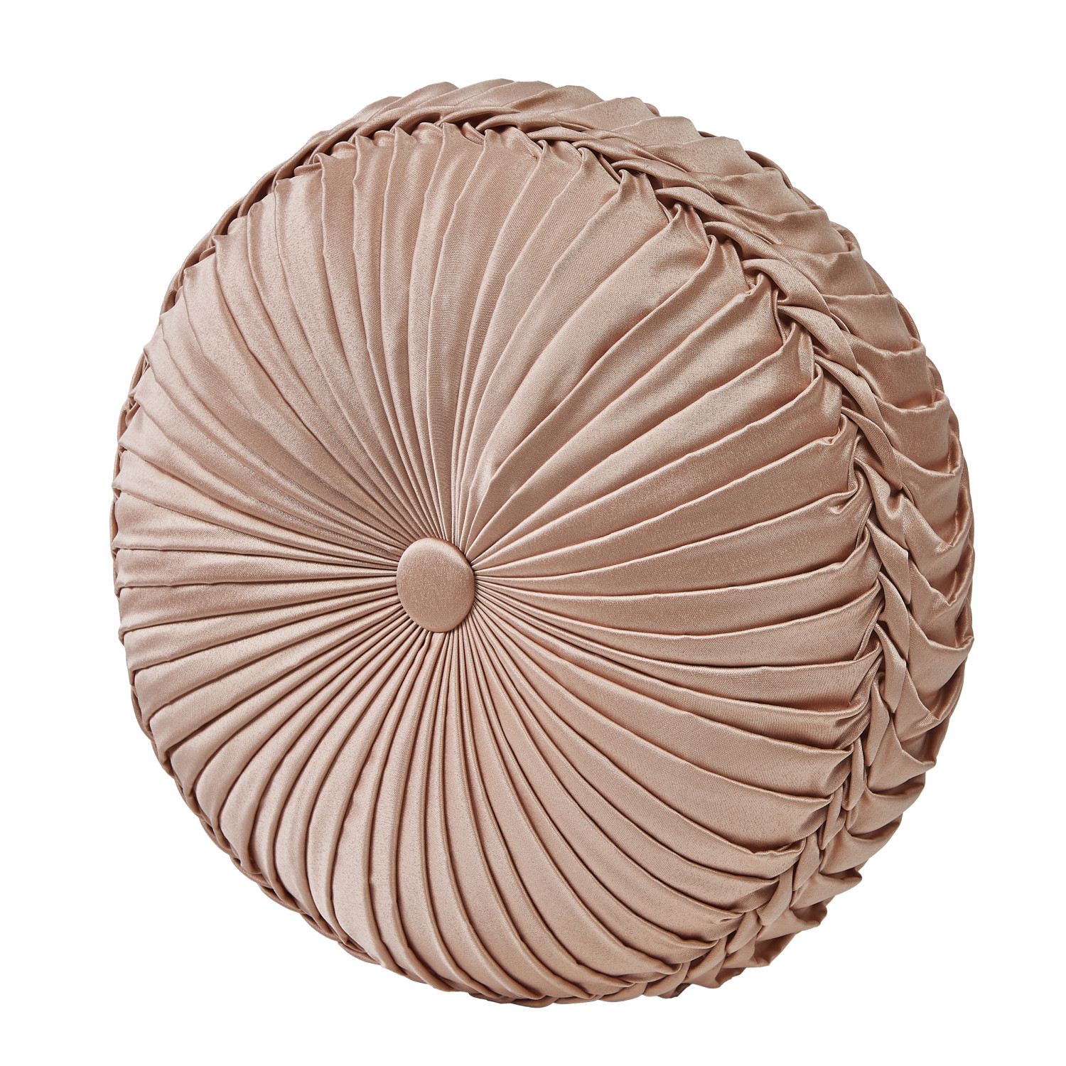 Blush Tufted Round Decorative Throw Pillow