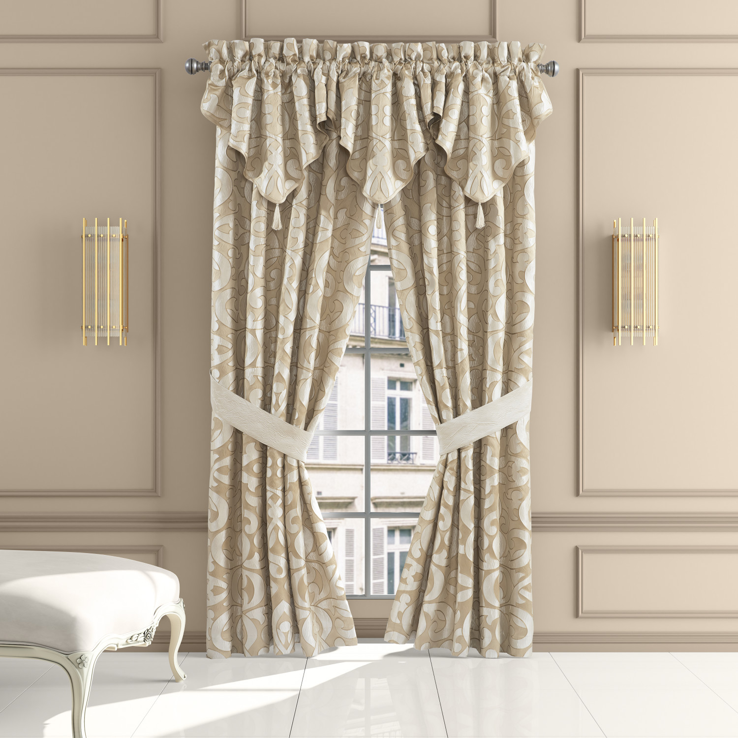 Gold Window Ascot Valance