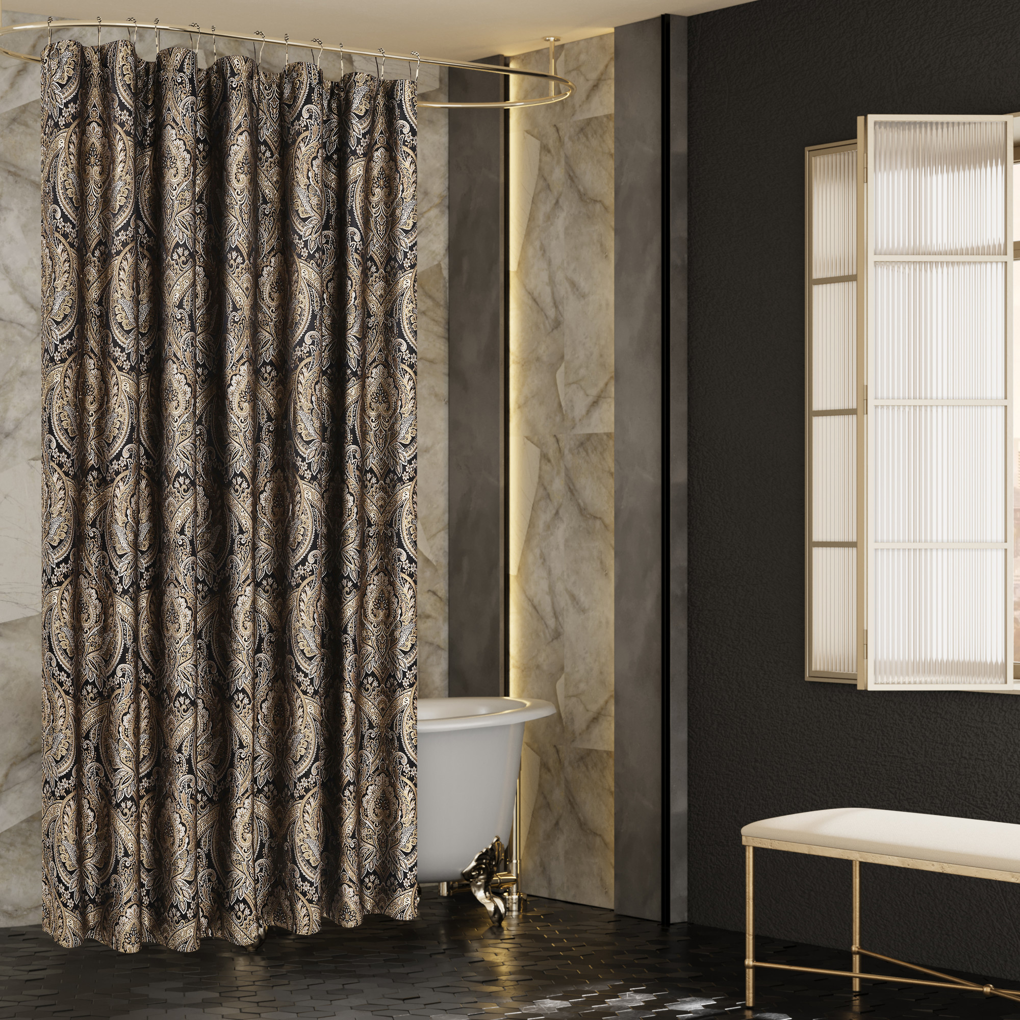 Black Shower Curtain