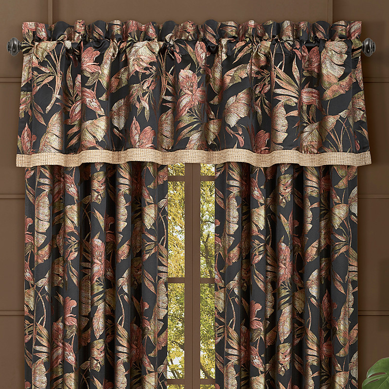 Black Window Straight Valance