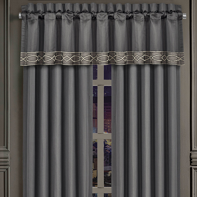 Charcoal Window Straight Valance