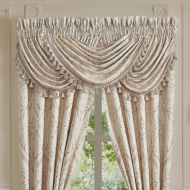 Champagne Window Waterfall Valance