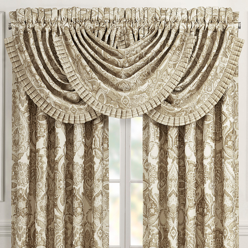 Beige Window Waterfall Valance
