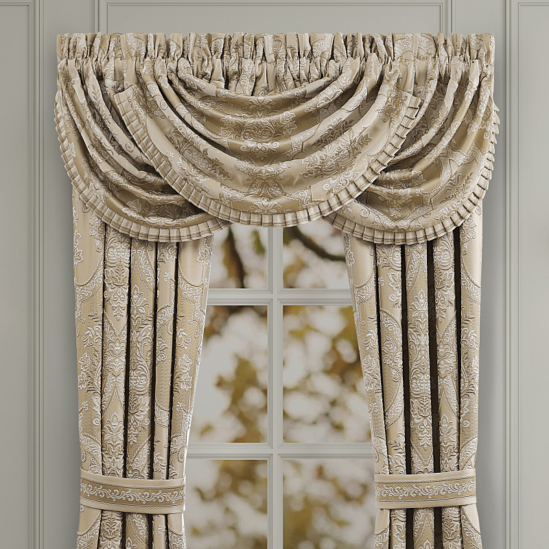 Gold Window Waterfall Valance