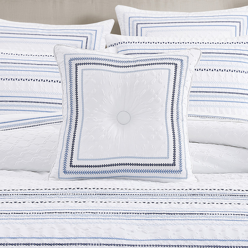 Blue 18inch Square Decorative Throw Pillow