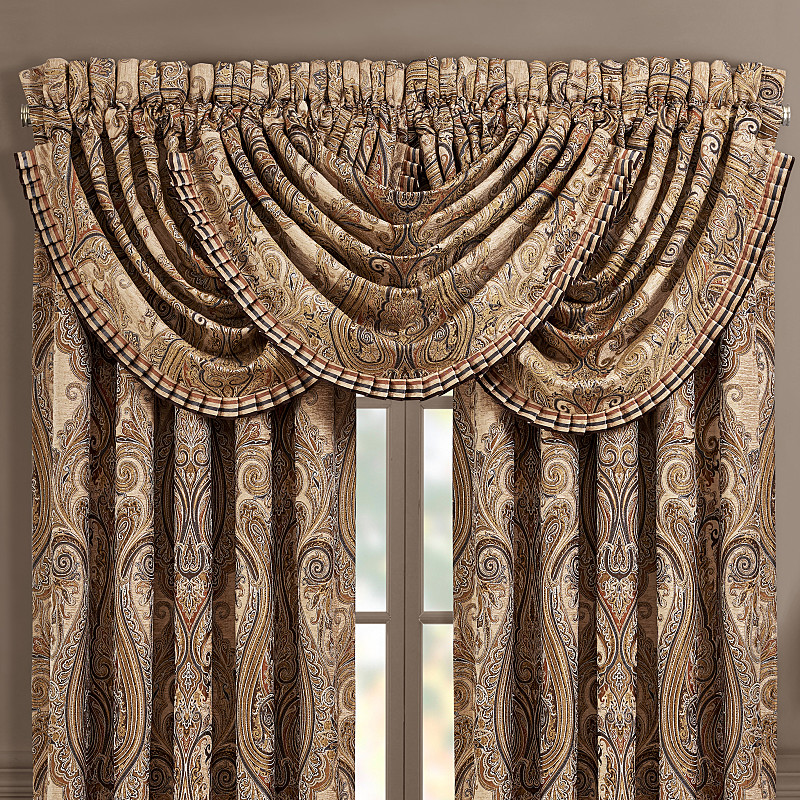 Beige Window Waterfall Valance