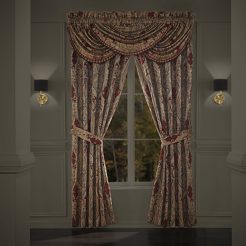 Red 84inch Window Panel Pair