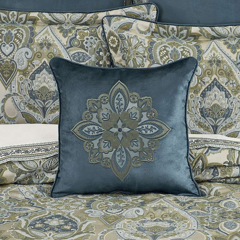Dark Spa 18inch Square Decorative Throw Pillow