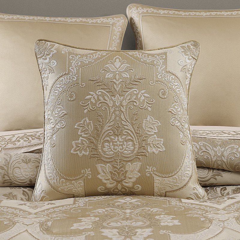 Gold 20inch Square Decorative Throw Pillow