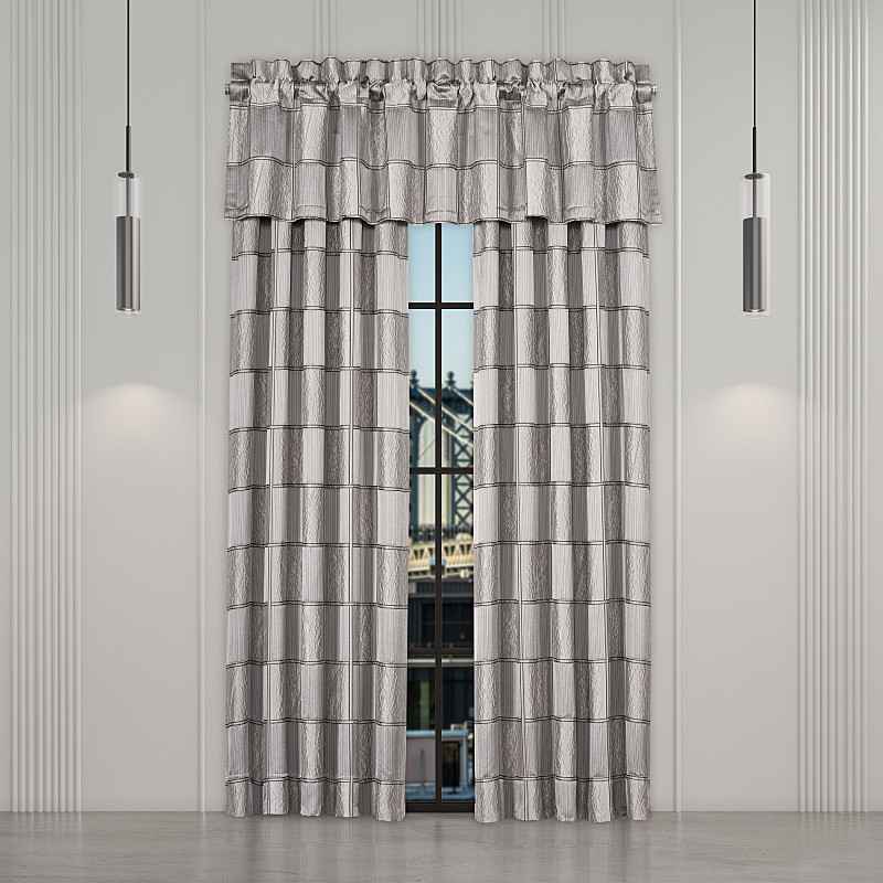 Charcoal Window Straight Valance