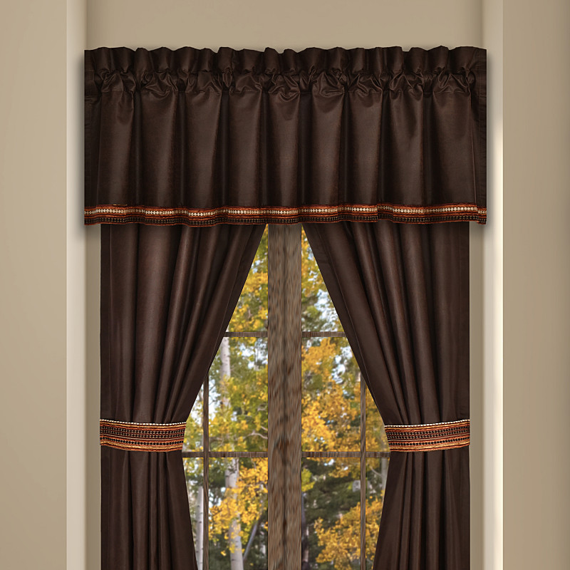 Brown Window Straight Valance