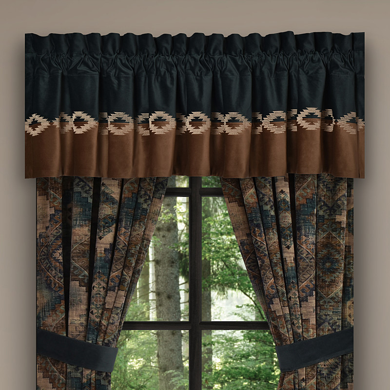 Teal Window Straight Valance