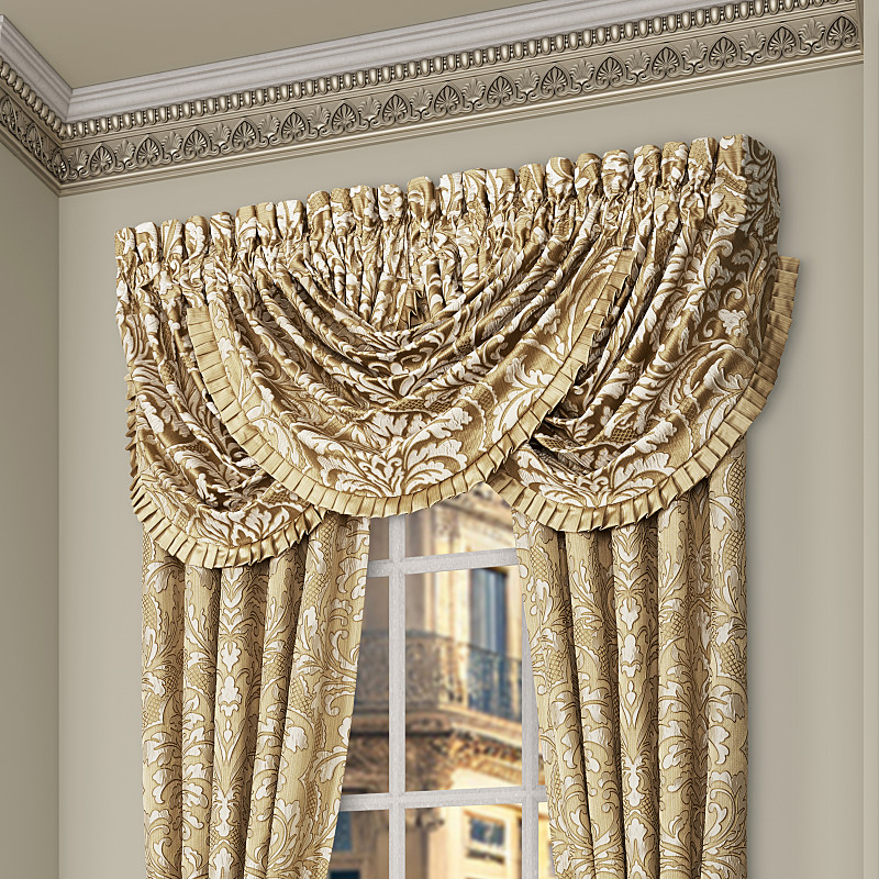 Gold Window Waterfall Valance