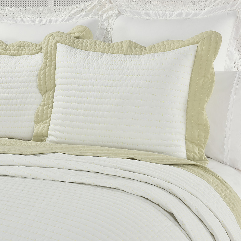 Green Standard Quilted Sham