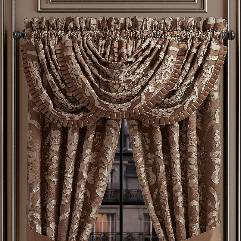 Copper Window Waterfall Valance