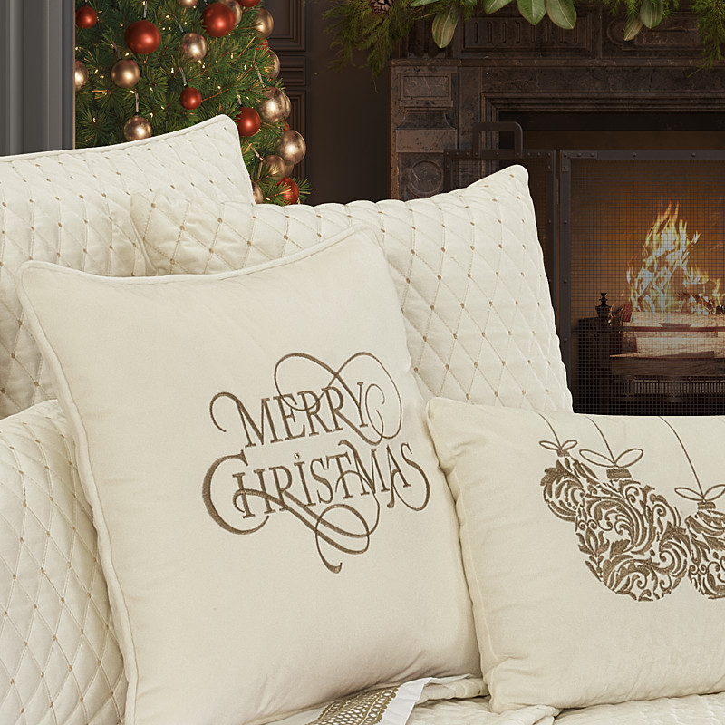 Winter White 20inch Square Decorative Throw Pillow
