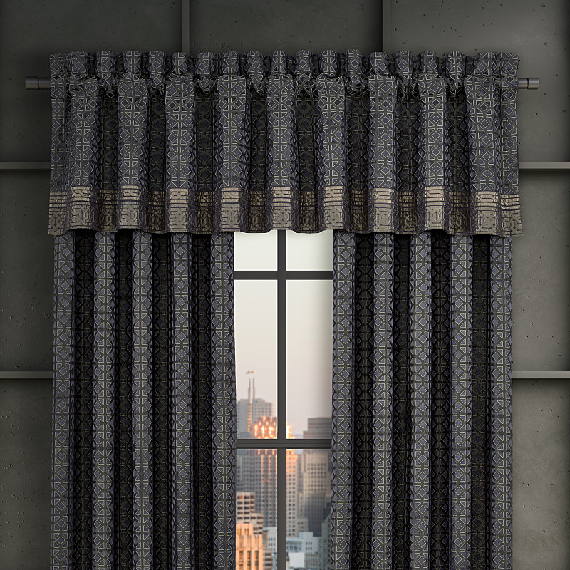 Slate Window Straight Valance
