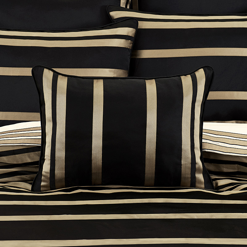Black Boudoir Decorative Throw Pillow