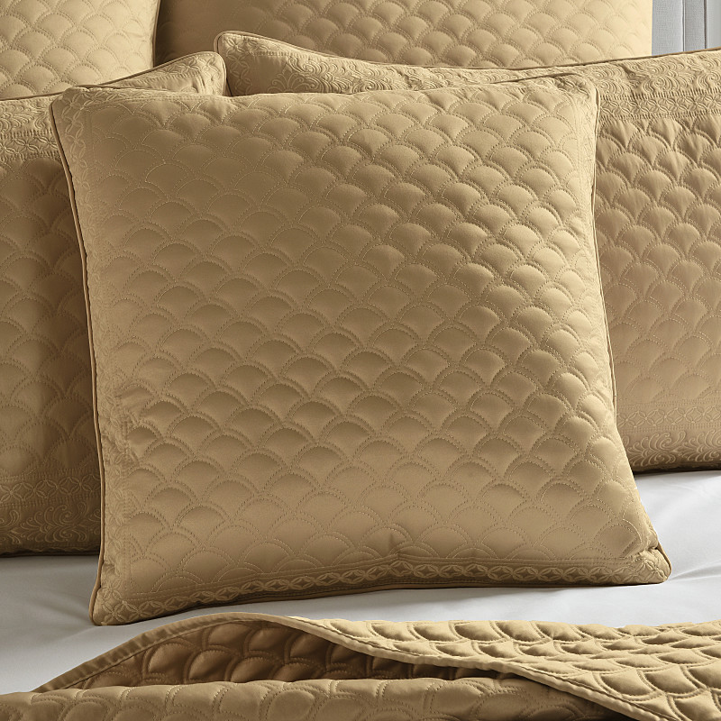 Gold 20inch Square Decorative Throw Pillow