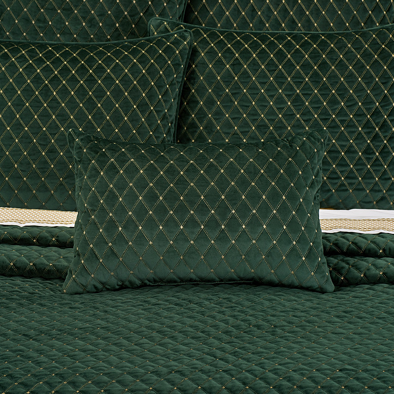 Evergreen Quilted Boudoir Decorative Throw Pillow