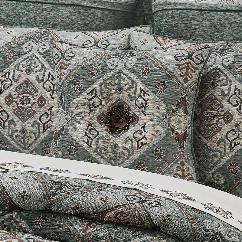Turquoise 18inch Square Decorative Throw Pillow