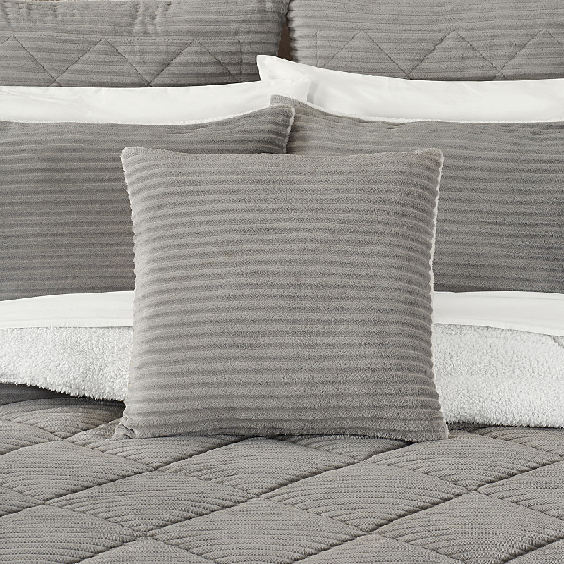 Light Grey 20inch Square Decorative Throw Pillow