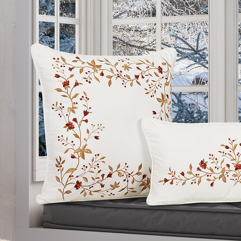 Crimson 20inch Square Decorative Throw Pillow