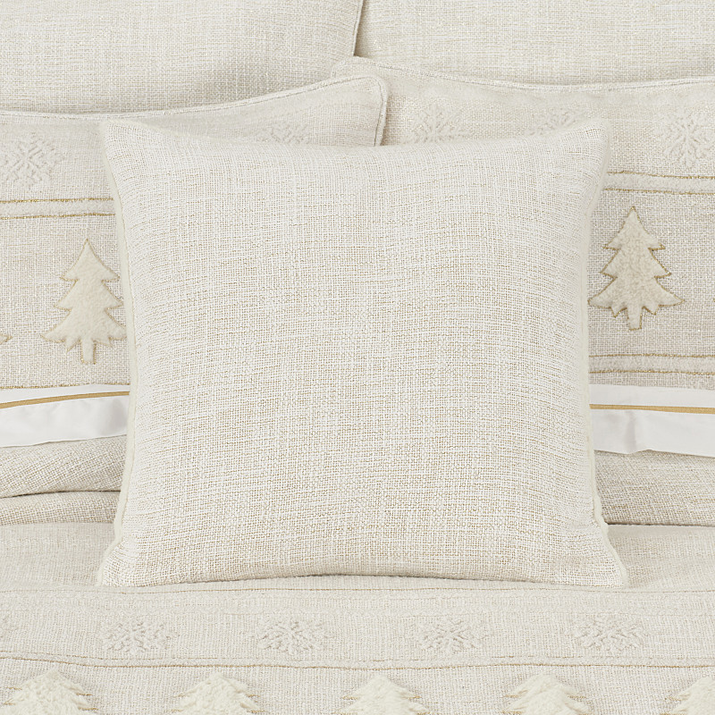Winter White 20inch Square Decorative Throw Pillow