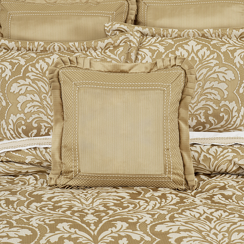 Gold 20inch Square Decorative Throw Pillow