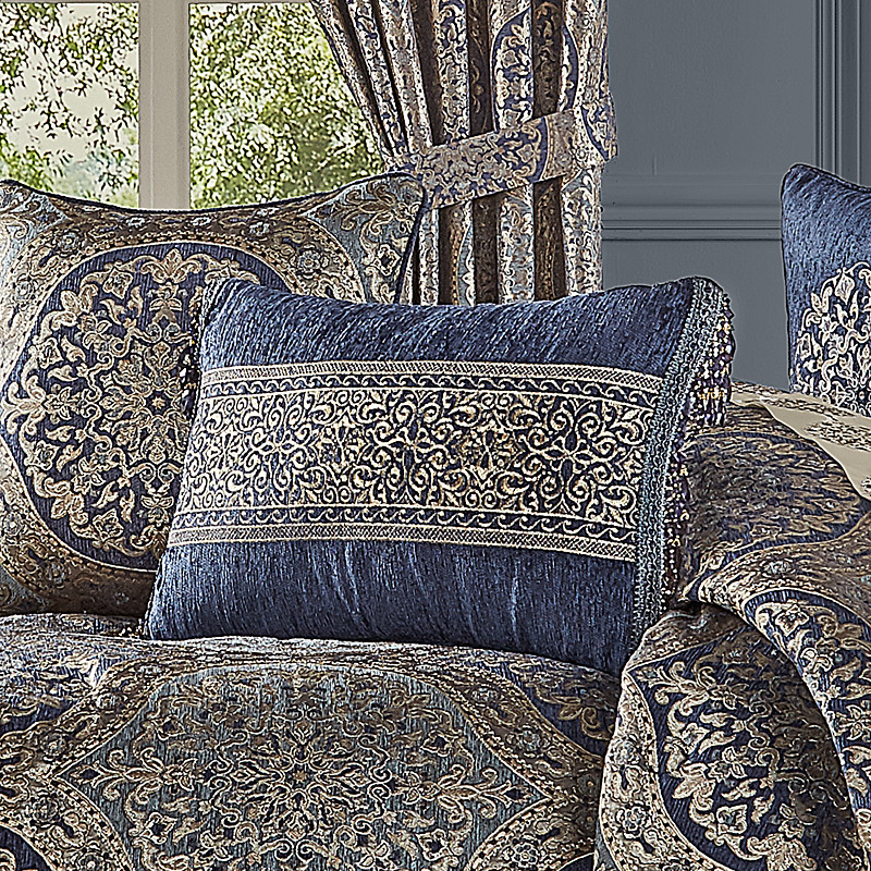 Navy Boudoir Decorative Throw Pillow
