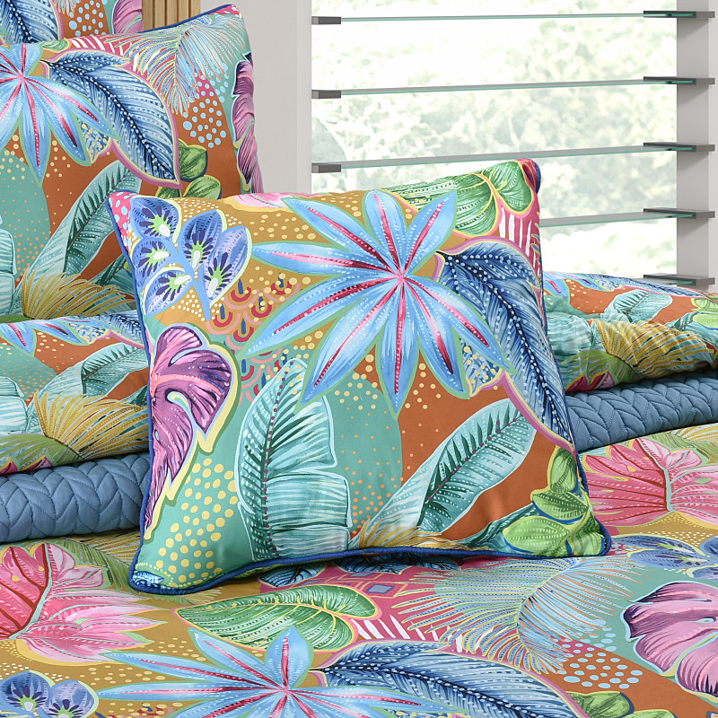 Turquoise 18inch Square Decorative Throw Pillow