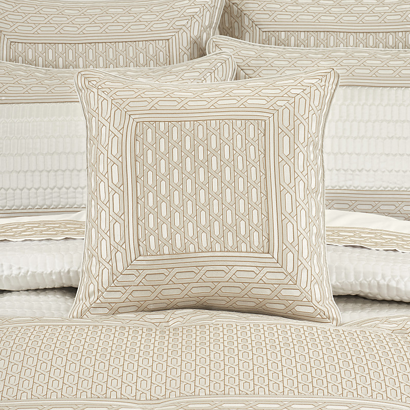 Ivory 20inch Square Decorative Throw Pillow