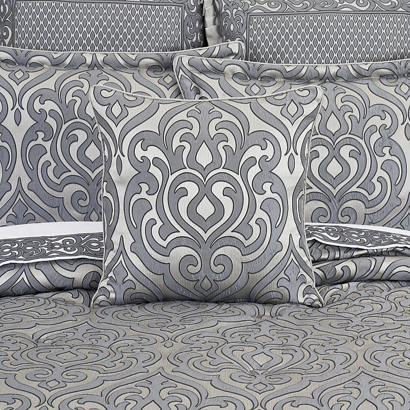 Pewter 20inch Square Decorative Throw Pillow