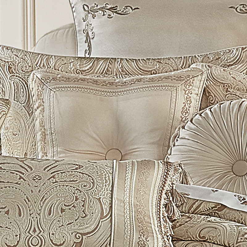 Champagne 18inch Square Decorative Throw Pillow
