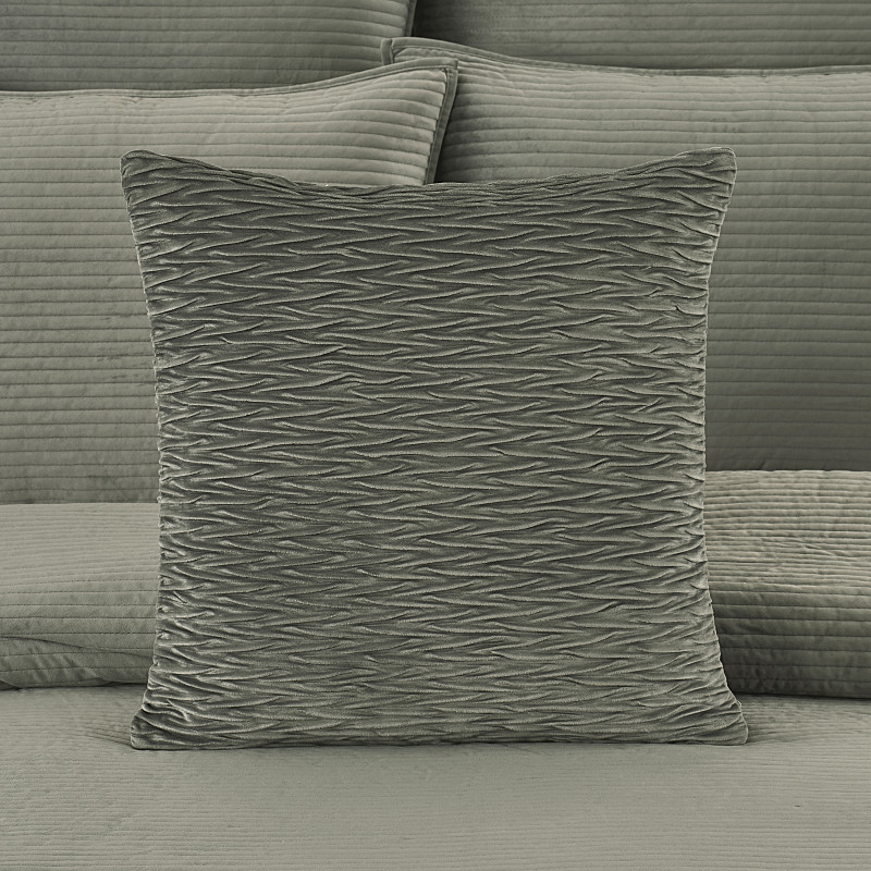 Charcoal 20inch Square Decorative Throw Pillow Cover