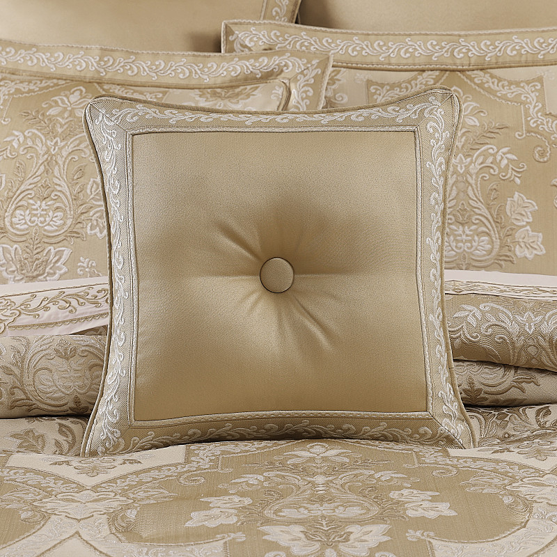 Gold 18inch Square Decorative Throw Pillow